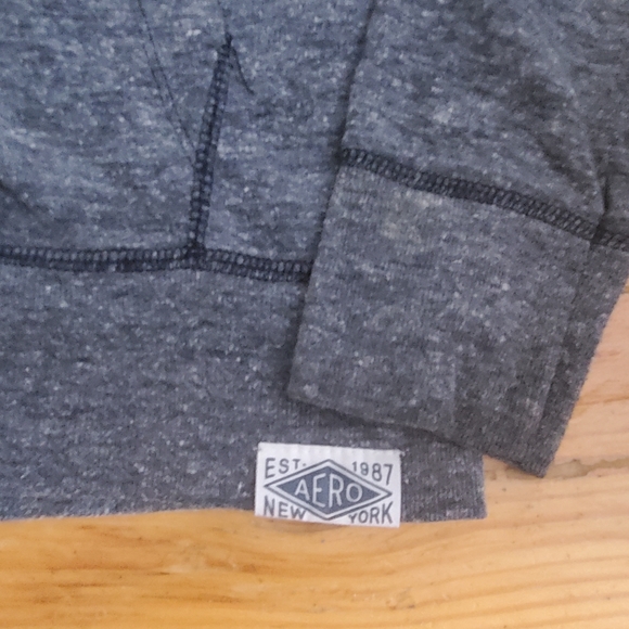 Aeropostale Gray Zip Front Hoodie Med - Picture 3 of 5